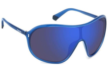 Sonnenbrille Polaroid PLD6216/S PJP/5X Polarized Monoscheibe | Shield Blau