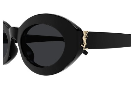 Sonnenbrille Saint Laurent SLM136 001 Rund Schwarz