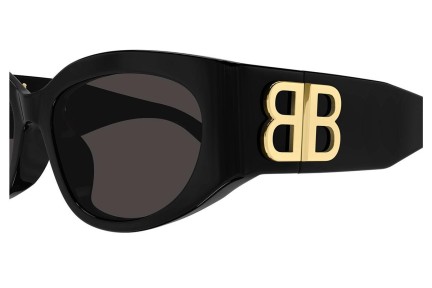 Sonnenbrille Balenciaga BB0324SK 002 Rund Schwarz