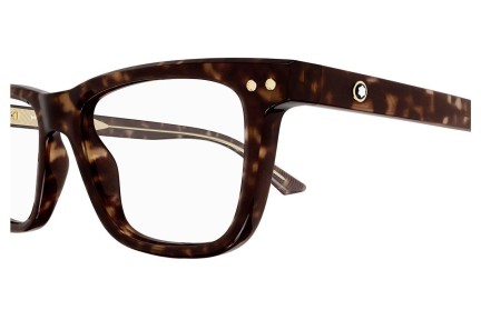 Glasses Mont Blanc MB0322O 006 Quadratisch Havanna