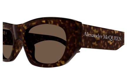 Sunglasses Alexander McQueen AM0450S 002 Rechteck Havanna