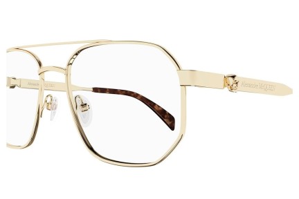 Glasses Alexander McQueen AM0459O 002 Pilot Gold