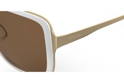 Sunglasses Smith AVELINE VK6/SP Polarized Quadratisch Weiß