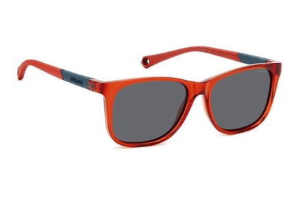 Sonnenbrille Polaroid Junior PLD8058/S C9A/M9 Polarized Rechteck Rot