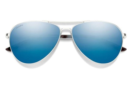 Sonnenbrille Smith LANGLEY2 010/QG Polarized Pilot Silber