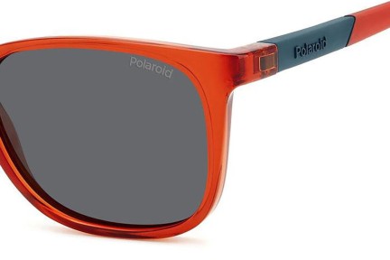 Sonnenbrille Polaroid Junior PLD8058/S C9A/M9 Polarized Rechteck Rot