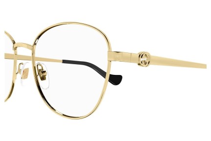 Glasses Gucci GG1601O 001 Rund Gold