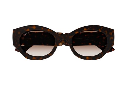 Sonnenbrille Gucci GG1553S 002 Oval Havanna