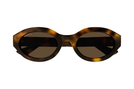 Sonnenbrille Gucci GG1579S 002 Oval Havanna