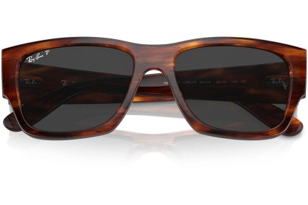 Sonnenbrille Ray-Ban Carlos RB0947S 954/48 Polarized Rechteck Havanna