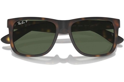 Sonnenbrille Ray-Ban Justin RB4165 865/9A Polarized Quadratisch Havanna