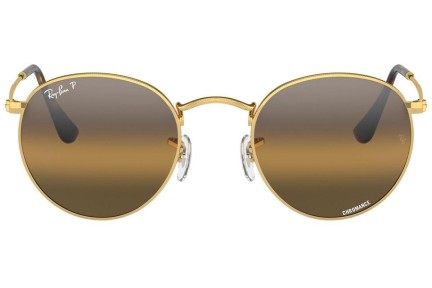 Sonnenbrille Ray-Ban Round Metal RB3447 001/G5 Polarized Rund Gold