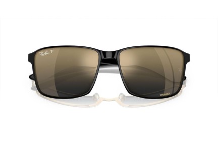 Sonnenbrille Ray-Ban Chromance Collection RB3721CH 187/J0 Polarized Quadratisch Schwarz