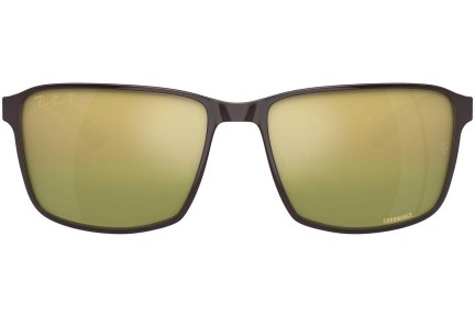 Sonnenbrille Ray-Ban Chromance Collection RB3721CH 188/6O Polarized Quadratisch Braun