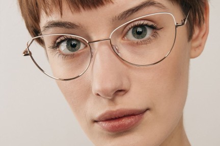 Glasses Kohe by eyerim Sissa Gold White Cat Eye Gold