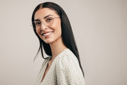 Glasses Kohe by eyerim Sissa Gold White Cat Eye Gold