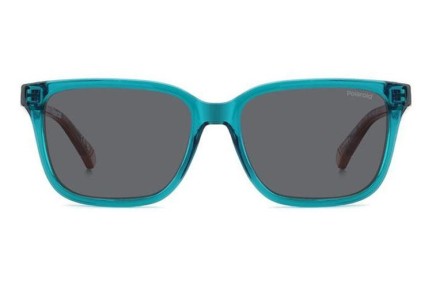 Sonnenbrille Polaroid Junior PLD8063/S TCF/M9 Polarized Rechteck Grün