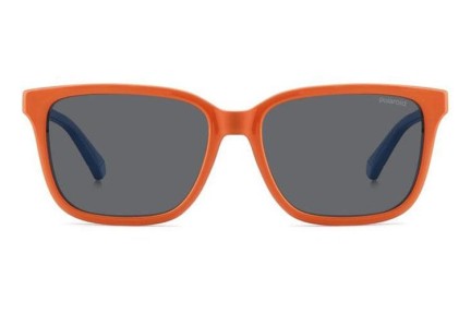 Sunglasses Polaroid Junior PLD8063/S L7Q/M9 Polarized Rechteck Orange