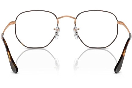 Brillen Ray-Ban Hexagonal RX6448 3176 Quadratisch Gold