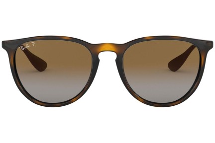 Sunglasses Ray-Ban Erika Classic Havana Collection RB4171 710/T5 Polarized Rund Havanna