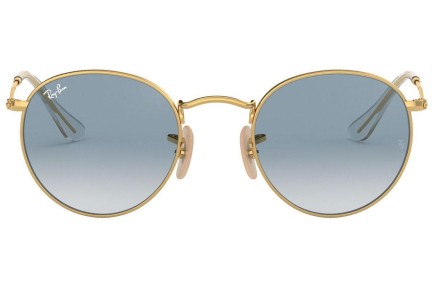 Sonnenbrille Ray-Ban Round Flat Lenses RB3447N 001/3F Rund Gold