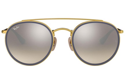 Sunglasses Ray-Ban Round Double Bridge RB3647N 001/9U Rund Blau