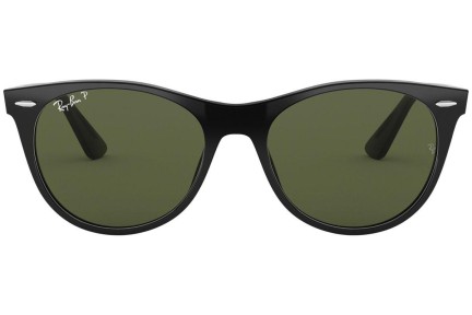 Sonnenbrille Ray-Ban Wayfarer II Classic RB2185 901/58 Polarized Quadratisch Schwarz