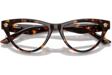 Brillen Versace VE3364U 108 Cat Eye Havanna