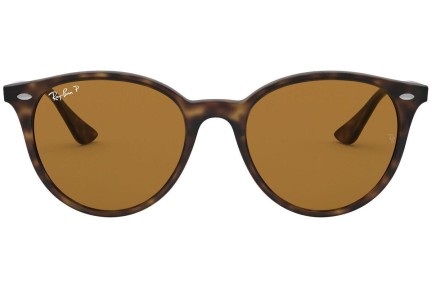 Sonnenbrille Ray-Ban RB4305 710/83 Polarized Rund Havanna