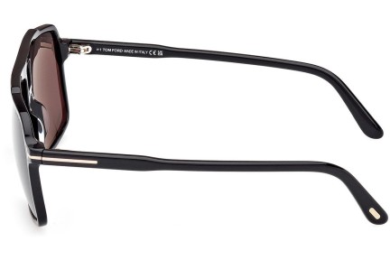 Sonnenbrille Tom Ford Kemp FT1177 01A Quadratisch Schwarz