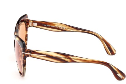 Sonnenbrille Tom Ford Beatrice FT1196 53E Cat Eye Havanna