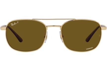 Sonnenbrille Ray-Ban Chromance Collection RB3670CH 001/AN Polarized Quadratisch Gold