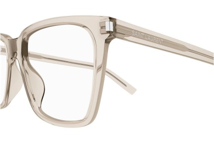 Brillen Saint Laurent SL717SLIM 004 Quadratisch Beige