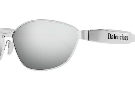 Sonnenbrille Balenciaga BB0356S 004 Rechteck Silber