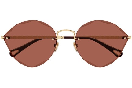 Sonnenbrille Chloe CH0253S 002 Rund Gold