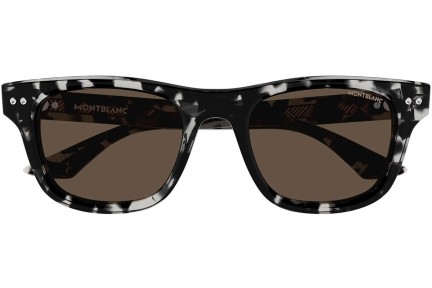 Sonnenbrille Mont Blanc MB0254S 008 Rund Schwarz