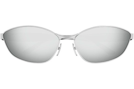 Sonnenbrille Balenciaga BB0356S 004 Rechteck Silber