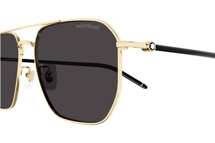 Sonnenbrille Mont Blanc MB0367SA 001 Quadratisch Gold