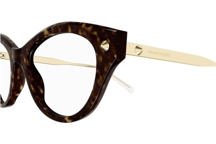 Brillen Alexander McQueen AM0485O 002 Cat Eye Havanna