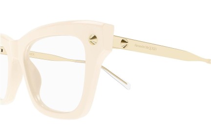 Brillen Alexander McQueen AM0484O 008 Quadratisch Beige