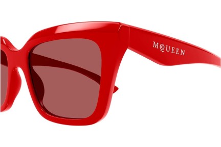 Sonnenbrille Alexander McQueen AM0473S 003 Quadratisch Rot