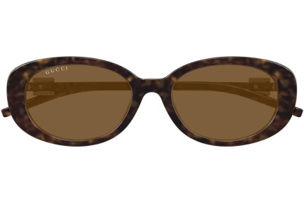 Sonnenbrille Gucci GG1684SA 004 Oval Havanna