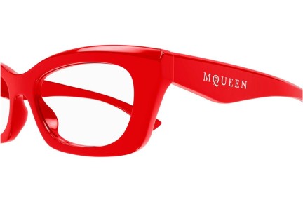 Brillen Alexander McQueen AM0474O 003 Rechteck Rot