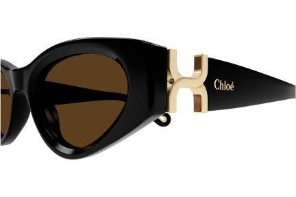 Sonnenbrille Chloe CH0259S 001 Oval Schwarz