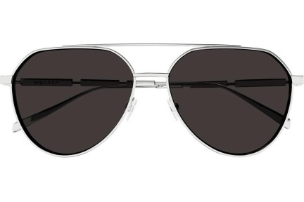 Sonnenbrille Alexander McQueen AM0478S 001 Pilot Silber