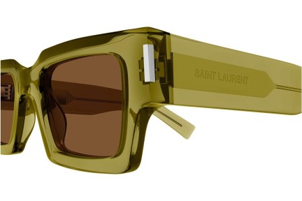 Sonnenbrille Saint Laurent SL572 008 Rechteck Grün