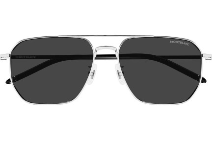 Sonnenbrille Mont Blanc MB0367SA 002 Quadratisch Silber