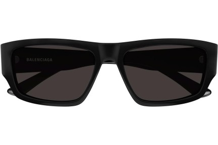 Sonnenbrille Balenciaga BB0366S 001 Quadratisch Schwarz