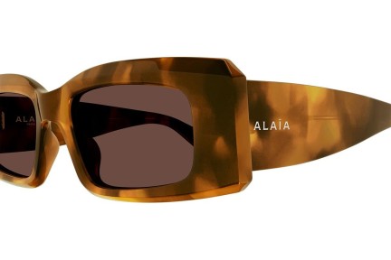 Sonnenbrille Alaia AA0078S 002 Rechteck Havanna