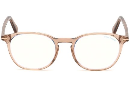 Brillen Tom Ford FT5583-B 057 Quadratisch Beige